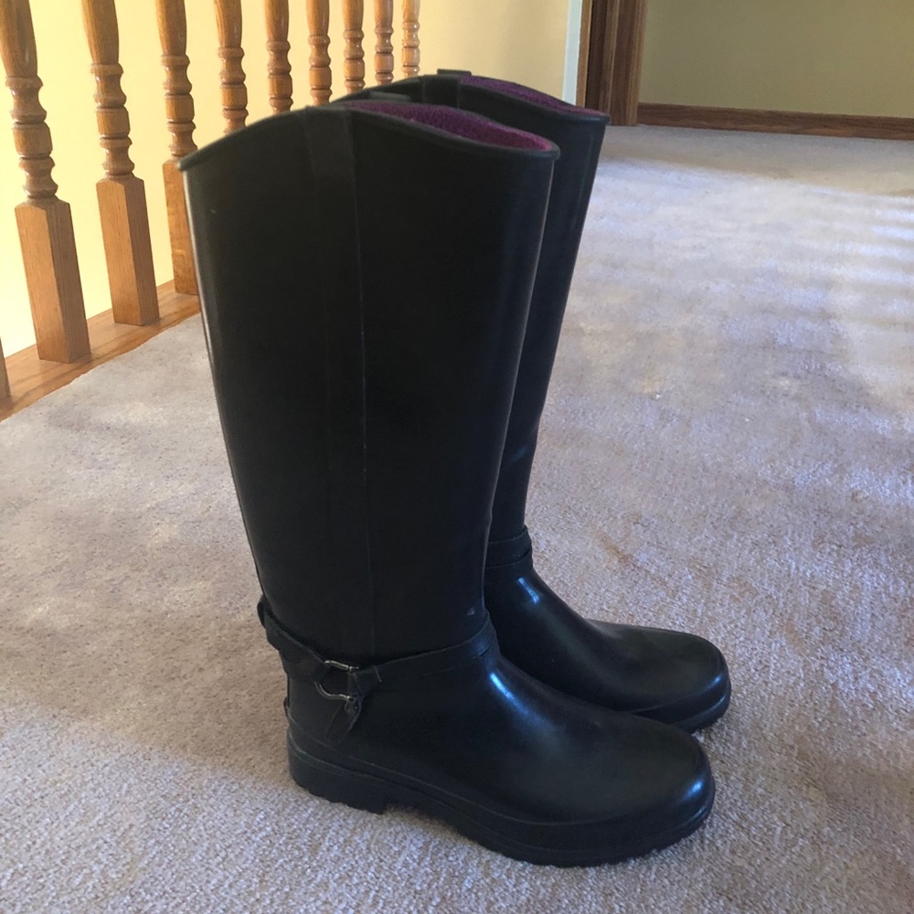 Sperry rain boots, black